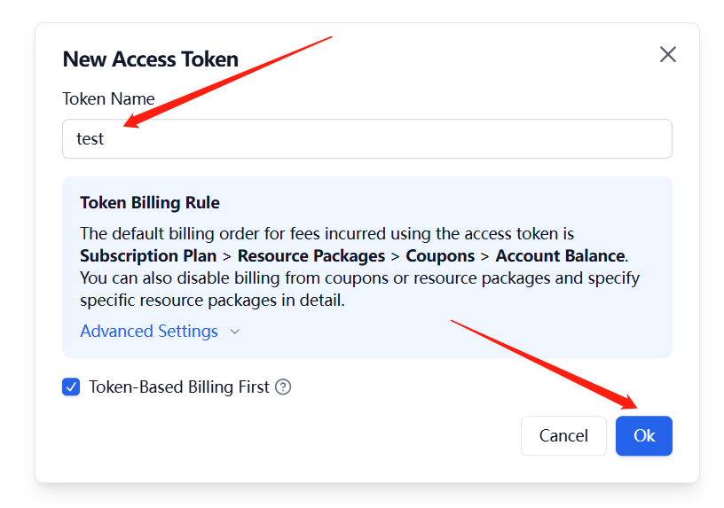 Enter Token Name