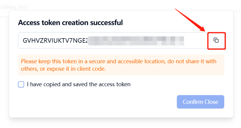 Copy Access Token