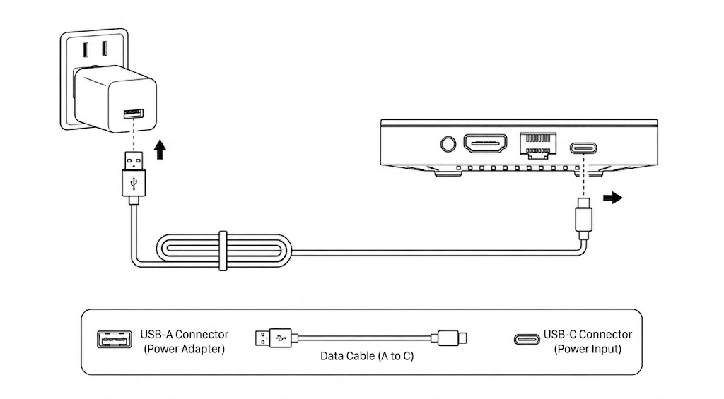 PocketClaw Power Cable Connection Diagram